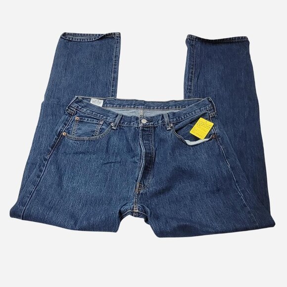 Vintage Levi's 501 Blue Denim Jeans | Button Fly | Straight Leg | W38 L34 - Picture 1 of 5